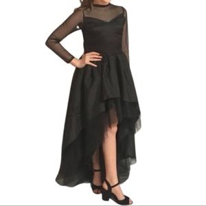 Custom girls size 12 high low black cocktail dress.